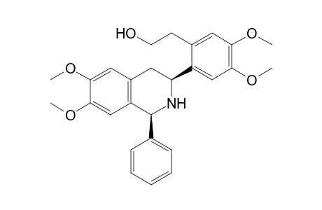 1-Phenyl-3-[2-(2-hydroxyethyl)-4,5-dimethoxyphenyl]-6,7-dimethoxytetrahydroisoquinoline