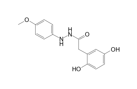Benzeneacetic acid, 2,5-dihydroxy-, 2-(4-methoxyphenyl)hydrazide