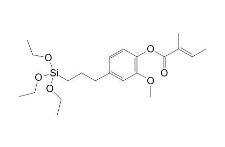 2-methoxy-4-(3-(triethoxysilyl)propyl)phenyl (E)-2-methylbut-2-enoate