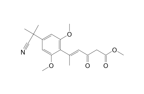 4-Hexenoic acid, 5-[4-(1-cyano-1-methylethyl)-2,6-dimethoxyphenyl]-3-oxo-, methyl ester, (E)-