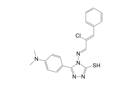 4-{[(E,2Z)-2-chloro-3-phenyl-2-propenylidene]amino}-5-[4-(dimethylamino)phenyl]-4H-1,2,4-triazole-3-thiol