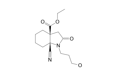 1-(PROPAN-3'-OL)-7A-CYANO-3A-ETHOXYCARBONYL-OCTAHYDRO-cis-1H-INDOL-2-ONE