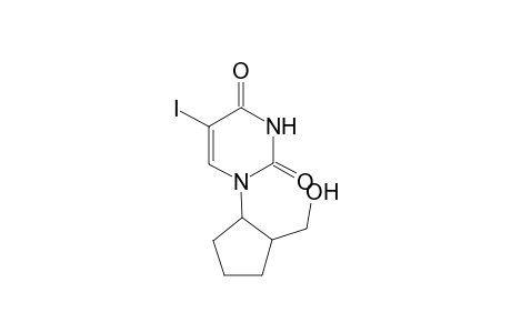 1-[2-(hydroxymethyl)cyclopentyl]-5-iodanyl-pyrimidine-2,4-dione