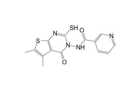 N-(5,6-dimethyl-4-oxo-2-sulfanylthieno[2,3-d]pyrimidin-3(4H)-yl)nicotinamide