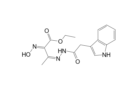 2-Hydroxyimino-3-[(2-1H-indol-3-yl-acetyl)hydrazono]butyric acid, ethyl ester