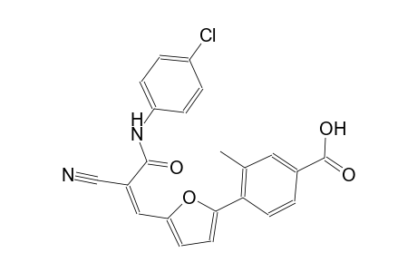 4-{5-[(1Z)-3-(4-chloroanilino)-2-cyano-3-oxo-1-propenyl]-2-furyl}-3-methylbenzoic acid