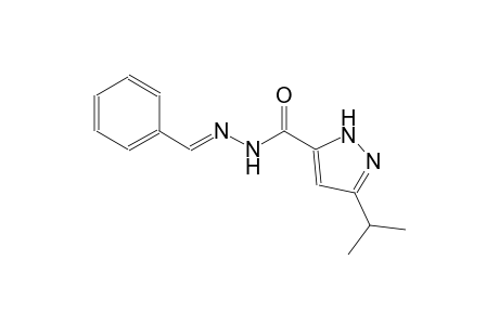 1H-pyrazole-5-carboxylic acid, 3-(1-methylethyl)-, 2-[(E)-phenylmethylidene]hydrazide