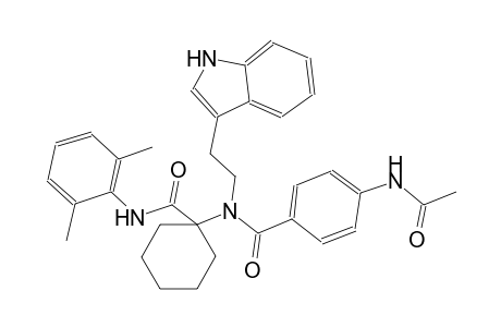 benzamide, 4-(acetylamino)-N-[1-[[(2,6-dimethylphenyl)amino]carbonyl]cyclohexyl]-N-[2-(1H-indol-3-yl)ethyl]-