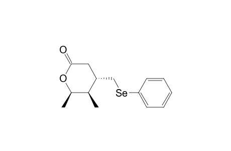 2H-Pyran-2-one, tetrahydro-5,6-dimethyl-4-[(phenylseleno)methyl]-, (4.alpha.,5.beta.,6.beta.)-(.+-.)-