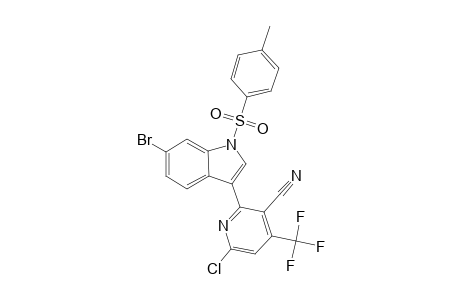 2-CHLORO-5-CYANO-4-TRIFLUOROMETHYL-6-[3'-(N-TOLUENESULFONYL-6'-BROMO-INDOLYL)]-PYRIDINE