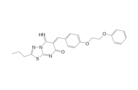 7H-[1,3,4]thiadiazolo[3,2-a]pyrimidin-7-one, 5,6-dihydro-5-imino-6-[[4-(2-phenoxyethoxy)phenyl]methylene]-2-propyl-, (6Z)-