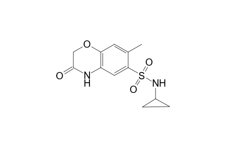 2H-1,4-Benzoxazine-6-sulfonamide, N-cyclopropyl-3,4-dihydro-7-methyl-3-oxo-