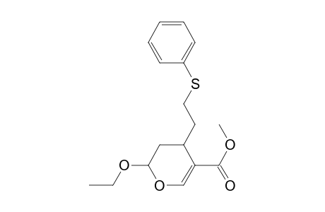Methyl (2RS,4RS)-2-ethoxy-3,4-dihydro-4-[2-(phenylthio)ethyl]-2H-pyran-5-carboxylate