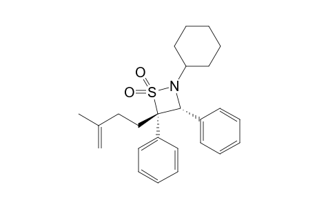 cis-2-Cyclohexyl-4-(3-methyl-3-butenyl)-3,4-diphenyl-1,2-thiazetidine 1,1-dioxide