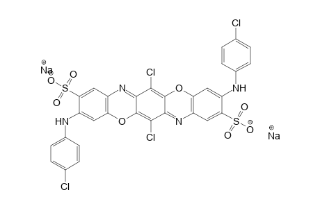 2,9-Triphenodioxazinedisulfonic acid, 6,13-dichloro-3,10-bis[(4-chlorophenyl)amino]-, disodium salt