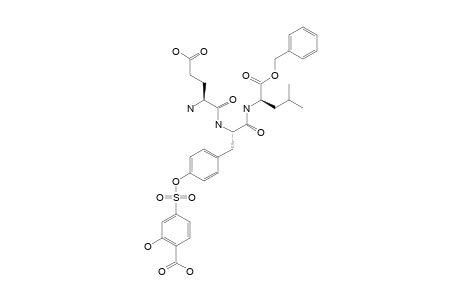 H-GLU-TYR-[SO2C6H3(3-OH)(4-COOH)]-LEU-OBZL