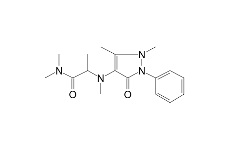 2-(N-(2,3-Dimethyl-5-oxo-1-phenyl-3-pyrazolin-4-yl)-N-methylamino)-N,N-dimethylpropionamide