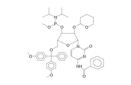 5'-O-DIMETHOXYTRITYL-2'-O-TETRAHYDROPYRANYL-N4-BENZOYLCYTIDINE-3'-METHYLDIISOPROPYLAMIDOPHOSPHITE