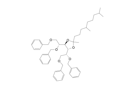 1,3-Dioxolane, 4,5-bis[1,2-bis(phenylmethoxy)ethyl]-2-(4,8-dimethylnonyl)-2-methyl-, [4R-[2.alpha.(R*),4.alpha.(R*),5.beta.(R*)]]-