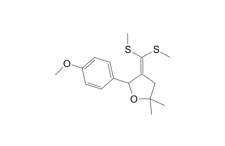 5,5-Dimethyl-2-(4-methoxyphenyl)-3-bis(methylthio)methylenetetrahydrofuran