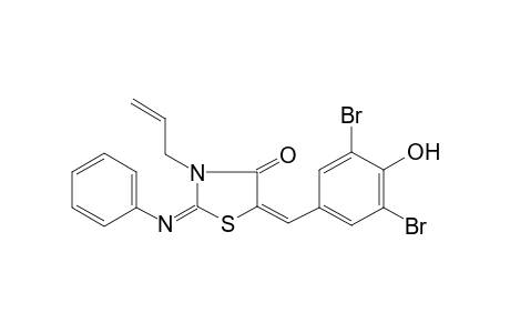 3-Allyl-5-(3,5-dibromo-4-hydroxy-benzylidene)-2-phenylimino-thiazolidin-4-one