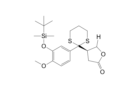 (3R)-3-[(Propane-1',3'-diyl)dithio-(3'-(t-butyldimethylsilyloxy)-4'-methoxyphenyl)methyl]-butano-4-lactone