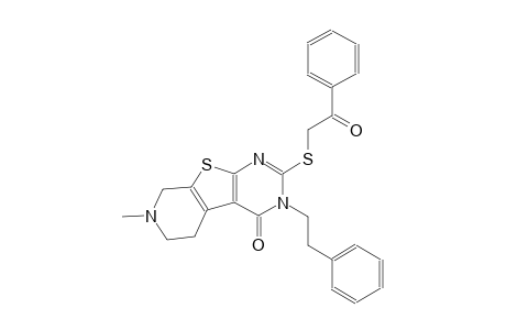 7-methyl-2-[(2-oxo-2-phenylethyl)sulfanyl]-3-(2-phenylethyl)-5,6,7,8-tetrahydropyrido[4',3':4,5]thieno[2,3-d]pyrimidin-4(3H)-one