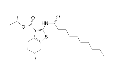 isopropyl 2-(decanoylamino)-6-methyl-4,5,6,7-tetrahydro-1-benzothiophene-3-carboxylate