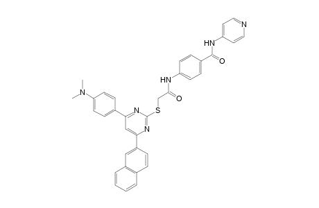 4-(2-((4-(4-[Dimethylamino]phenyl)-6-(naphthalen-2-yl)pyrimidin-2-yl)thio)acetamido)-N-(pyridin-4-yl)benzamide