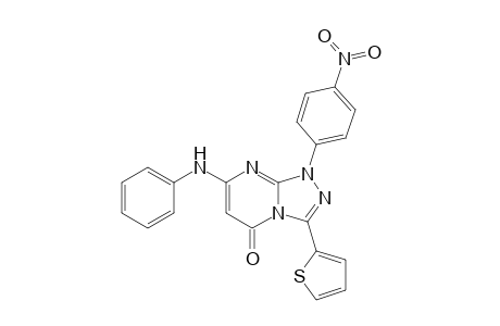 1-(p-Nitrophenyl)-3-(thiophen-2'-yl)-7-(phenylamino)-1,2,4-triazolo[4,3-a]pyrimidin-5-one