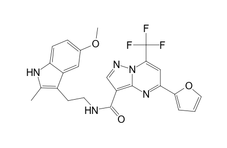 5-(2-Furyl)-N-[2-(5-methoxy-2-methyl-1H-indol-3-yl)ethyl]-7-(trifluoromethyl)pyrazolo[1,5-a]pyrimidine-3-carboxamide