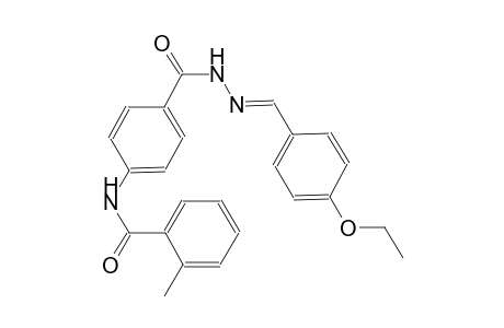 benzoic acid, 4-[(2-methylbenzoyl)amino]-, 2-[(E)-(4-ethoxyphenyl)methylidene]hydrazide