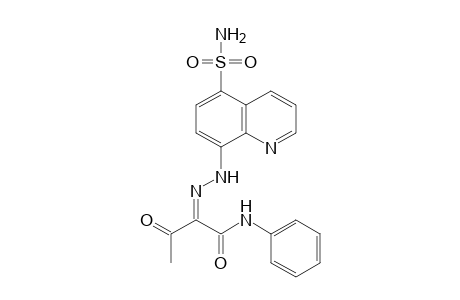 Butanamide, 2-[2-[5-(aminosulfonyl)-8-quinolinyl]hydrazinylidene]-3-oxo-N-phenyl-