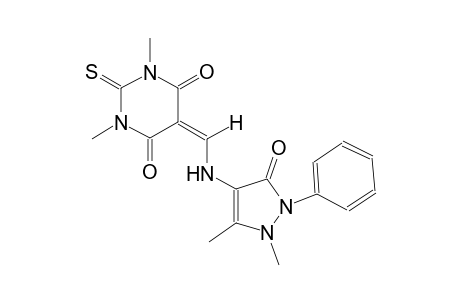 5-{[(1,5-dimethyl-3-oxo-2-phenyl-2,3-dihydro-1H-pyrazol-4-yl)amino]methylene}-1,3-dimethyl-2-thioxodihydro-4,6(1H,5H)-pyrimidinedione