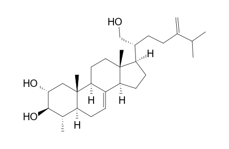 4.alpha.-methyl-2.alpha.,3.beta.,21-trihydroxy-5.alpha.-ergost-7,24(28)-diene