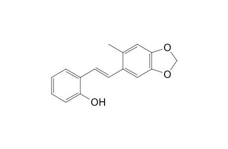 2-[(E)-2-(6-methyl-1,3-benzodioxol-5-yl)ethenyl]phenol