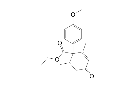 2-Cyclohexene-1-carboxylic acid, 1-(4-methoxyphenyl)-2,6-dimethyl-4-oxo-, ethyl ester
