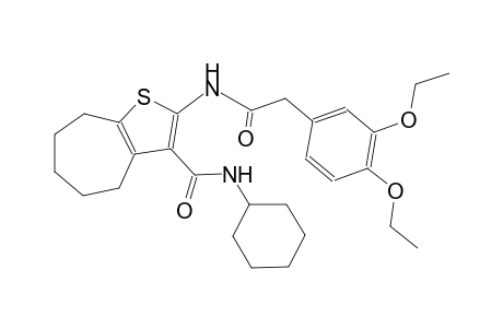 N-cyclohexyl-2-{[(3,4-diethoxyphenyl)acetyl]amino}-5,6,7,8-tetrahydro-4H-cyclohepta[b]thiophene-3-carboxamide