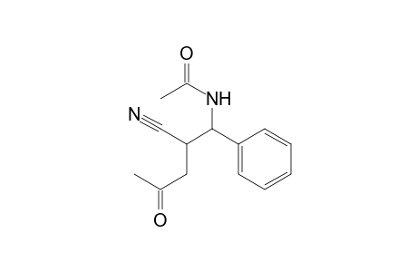 Acetamide, N-(2-cyano-4-oxo-1-phenylpentyl)-