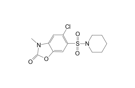 1,3-Benzoxazol-2(3H)-one, 5-chloro-3-methyl-6-(1-piperidinylsulfonyl)-