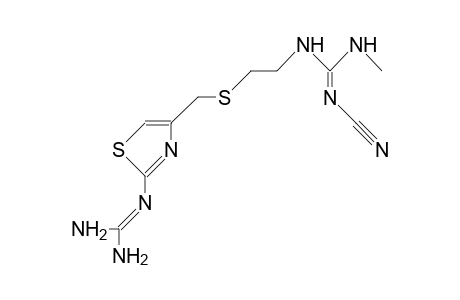 N1-Cyano-N2-methyl-N3-(2-[2-guanidino-4-thiazolylmethylthio]-ethyl)-guanidine
