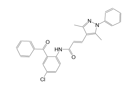 (2E)-N-(2-benzoyl-4-chlorophenyl)-3-(3,5-dimethyl-1-phenyl-1H-pyrazol-4-yl)-2-propenamide