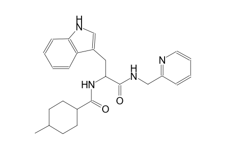 N-{1-(1H-indol-3-ylmethyl)-2-oxo-2-[(2-pyridinylmethyl)amino]ethyl}-4-methylcyclohexanecarboxamide