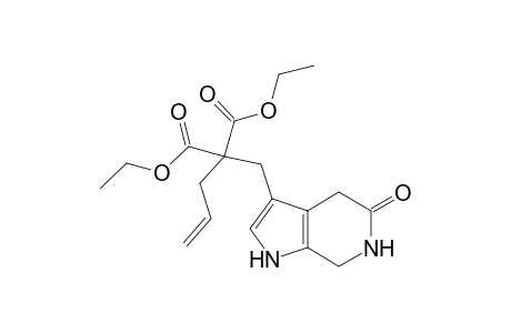 2-allyl-2-[(5-keto-1,4,6,7-tetrahydropyrrolo[2,3-c]pyridin-3-yl)methyl]malonic acid diethyl ester