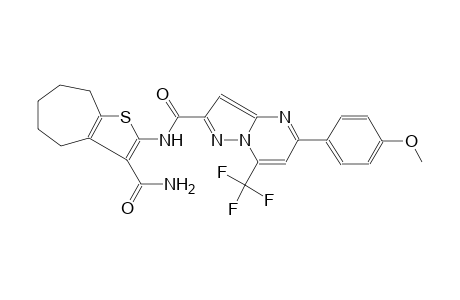 N-[3-(aminocarbonyl)-5,6,7,8-tetrahydro-4H-cyclohepta[b]thien-2-yl]-5-(4-methoxyphenyl)-7-(trifluoromethyl)pyrazolo[1,5-a]pyrimidine-2-carboxamide