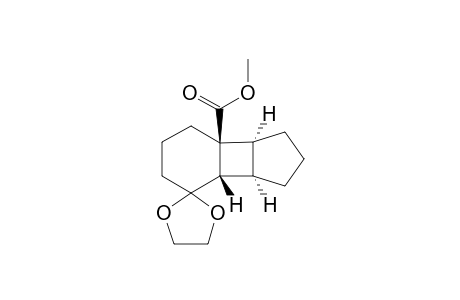 Spiro[4H-cyclopenta[3,4]cyclobuta[1,2]benzene-4,2'-[1,3]dioxolane]-7a(5H)-carboxylic acid, octahydro-, methyl ester, (3a.alpha.,3b.beta.,7a.beta.,7b.alpha.)-(.+-.)-