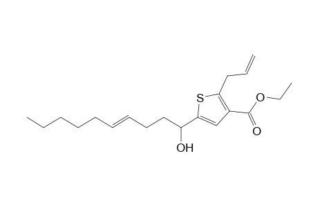 2-Allyl-5-[(E)-1-hydroxydec-4-enyl]thiophene-3-carboxylic acid ethyl ester