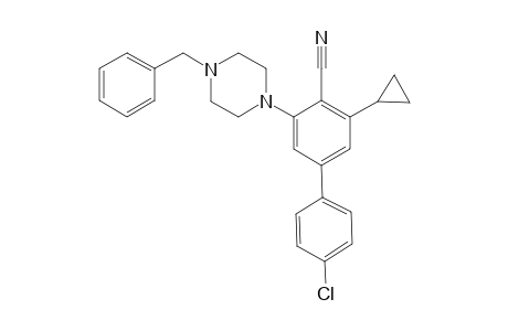 2-(4-benzylpiperazin-1-yl)-4-(4-chlorophenyl)-6-cyclopropyl-benzonitrile