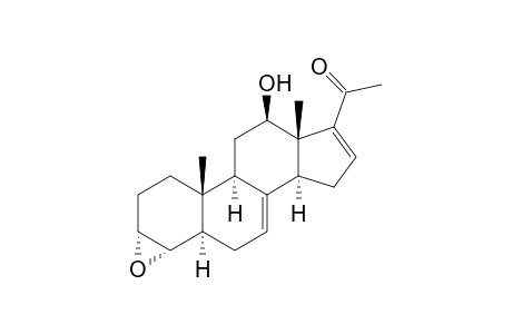 3,4-Epoxy-1H-cyclopenta[a]phenanthrene, pregna-7,16-dien-20-one deriv.