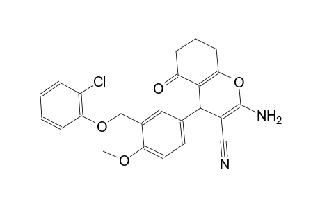 2-amino-4-{3-[(2-chlorophenoxy)methyl]-4-methoxyphenyl}-5-oxo-5,6,7,8-tetrahydro-4H-chromene-3-carbonitrile